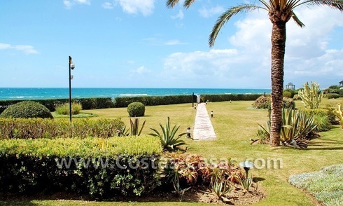 Beachfront andalusian style luxury apartment for sale in Marbella 