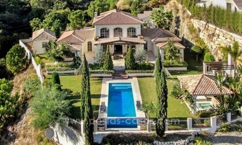 Contemporary villa for sale with classical architectural references, El Madroñal, Benahavis - Marbella 