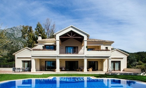 Modern Andalusian style luxury villa for sale on the Golden Mile, Marbella 