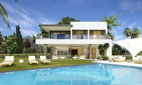 New modern luxury Villas for sale on the Golden Mile, Marbella 