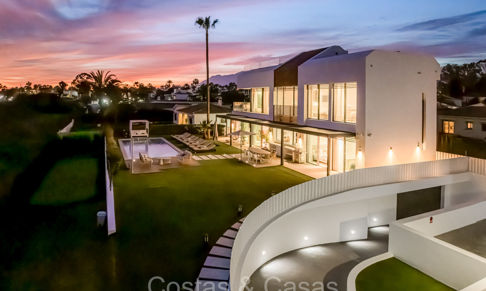 Unique ultra-modern beach front designer villa for sale, New Golden Mile, Marbella - Estepona. Ready to move in. 72230