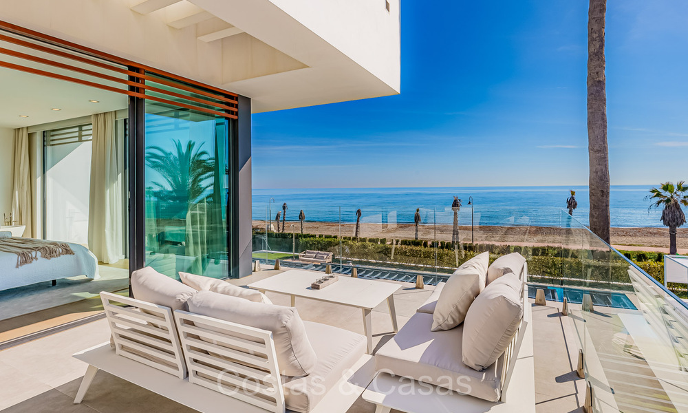 Unique ultra-modern beach front designer villa for sale, New Golden Mile, Marbella - Estepona. Ready to move in. 72235