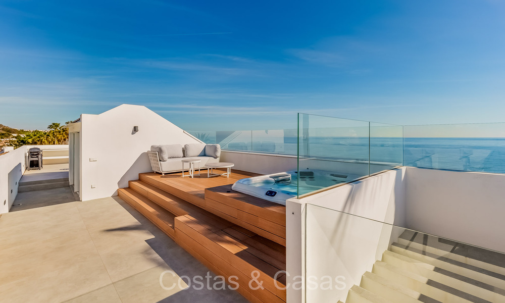 Unique ultra-modern beach front designer villa for sale, New Golden Mile, Marbella - Estepona. Ready to move in. 72237