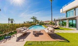 Unique ultra-modern beach front designer villa for sale, New Golden Mile, Marbella - Estepona. Ready to move in. 72250 