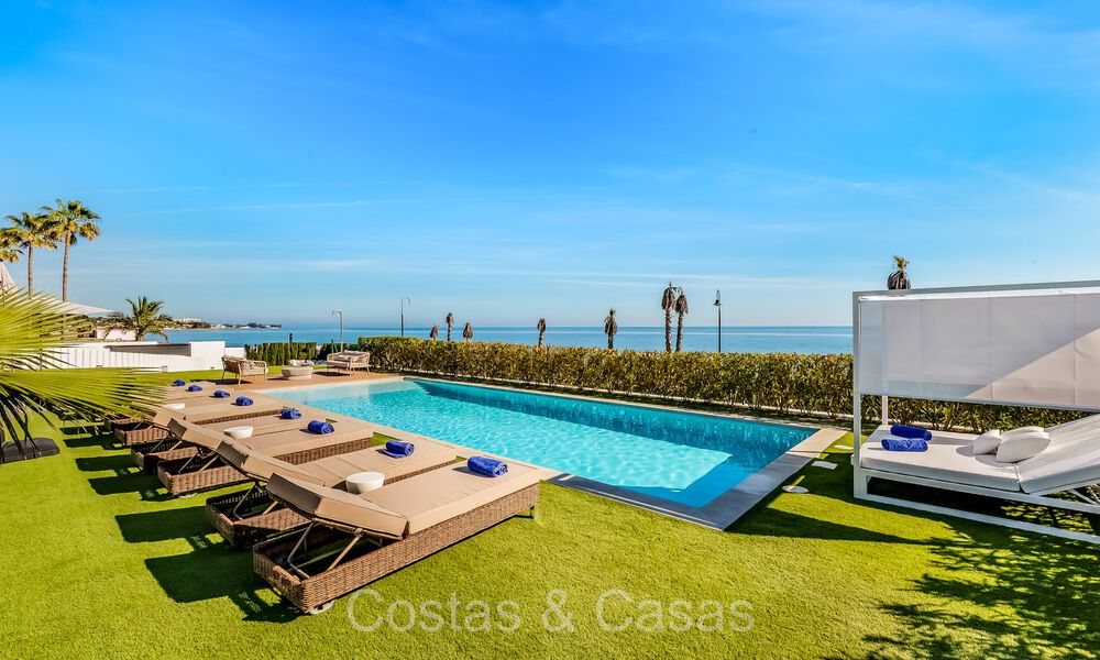 Unique ultra-modern beach front designer villa for sale, New Golden Mile, Marbella - Estepona. Ready to move in. 72253