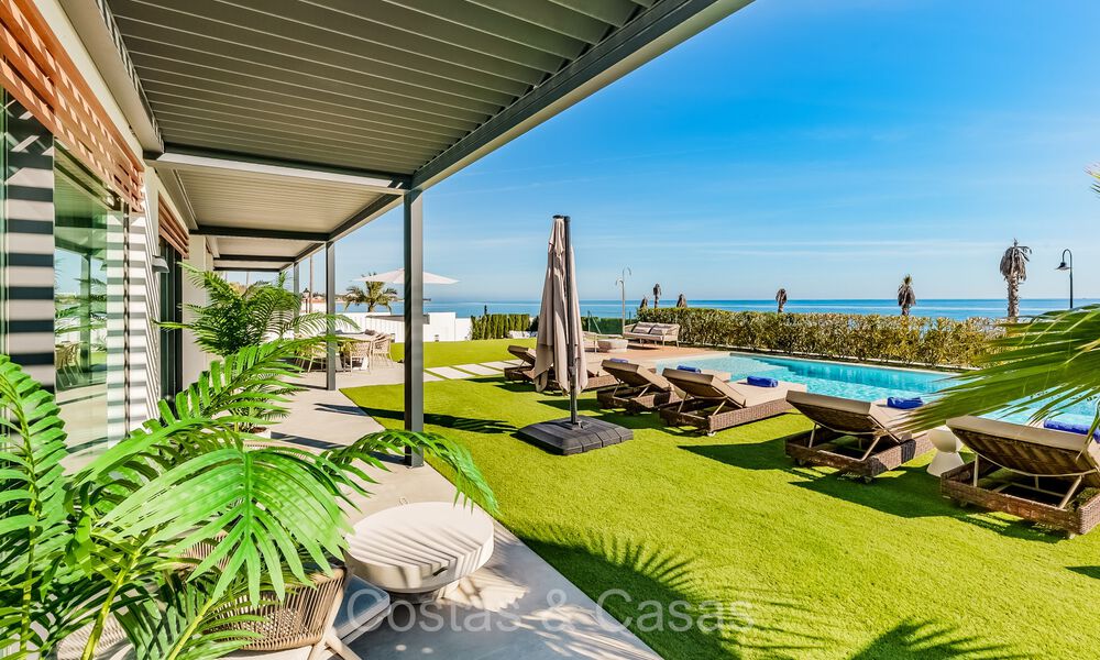 Unique ultra-modern beach front designer villa for sale, New Golden Mile, Marbella - Estepona. Ready to move in. 72254