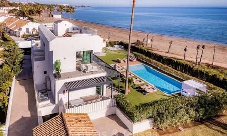 Unique ultra-modern beach front designer villa for sale, New Golden Mile, Marbella - Estepona. Ready to move in. 72277