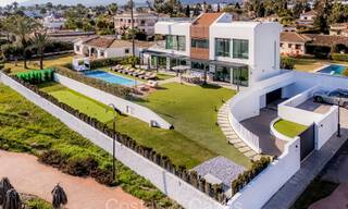 Unique ultra-modern beach front designer villa for sale, New Golden Mile, Marbella - Estepona. Ready to move in. 72279 