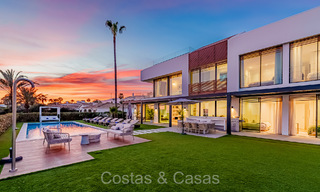 Unique ultra-modern beach front designer villa for sale, New Golden Mile, Marbella - Estepona. Ready to move in. 72282 