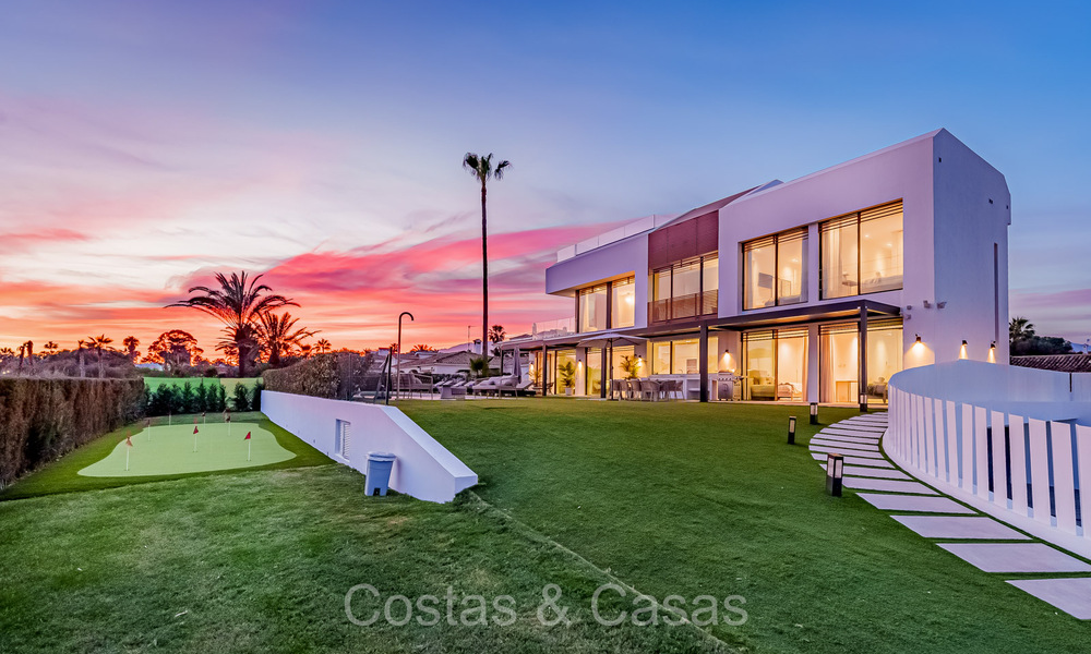 Unique ultra-modern beach front designer villa for sale, New Golden Mile, Marbella - Estepona. Ready to move in. 72285