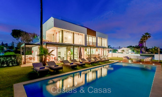 Unique ultra-modern beach front designer villa for sale, New Golden Mile, Marbella - Estepona. Ready to move in. 72286 