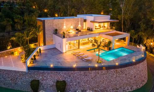 Brand new contemporary style villa in a gated community with panoramic sea views for sale in Benahavis - Marbella 30678