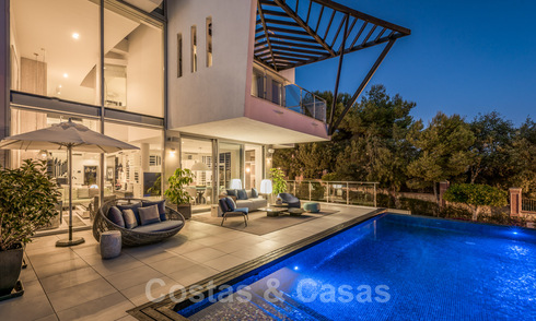 Prime location, modern designer house for sale in the hills of Marbella, above the Golden Mile in Sierra Blanca 31520