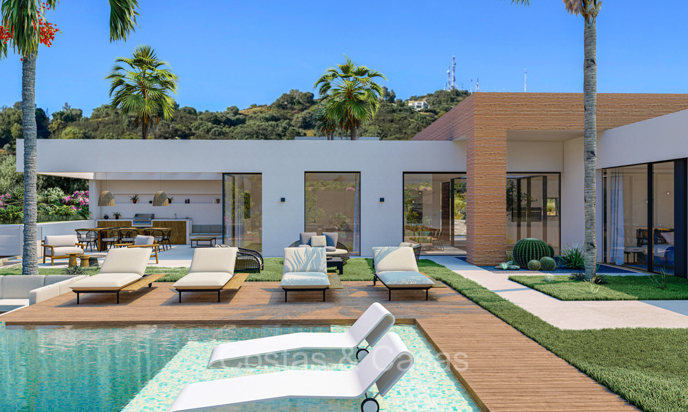 Modern new build villas for sale with stunning sea views in Marbella, close to the beaches and centre 72563