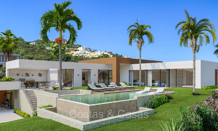 Modern new build villas for sale with stunning sea views in Marbella, close to the beaches and centre 72565