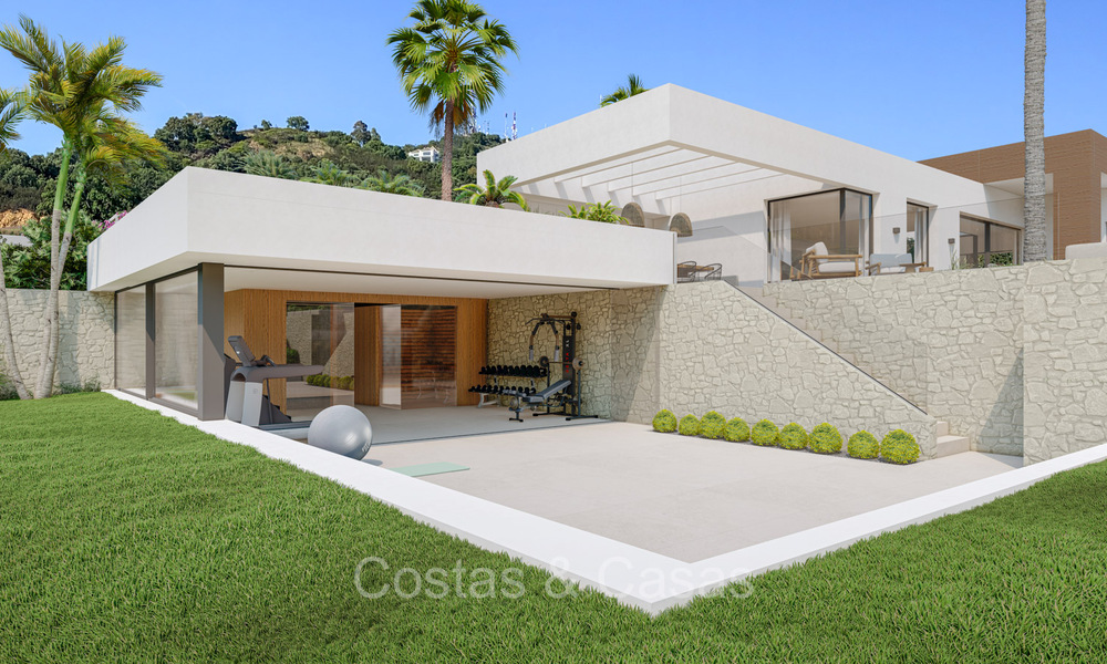 Modern new build villas for sale with stunning sea views in Marbella, close to the beaches and centre 72567