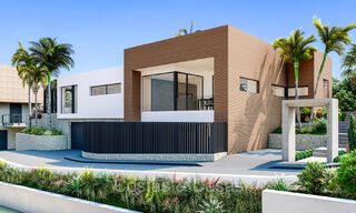 Modern new build villas for sale with stunning sea views in Marbella, close to the beaches and centre 72573 