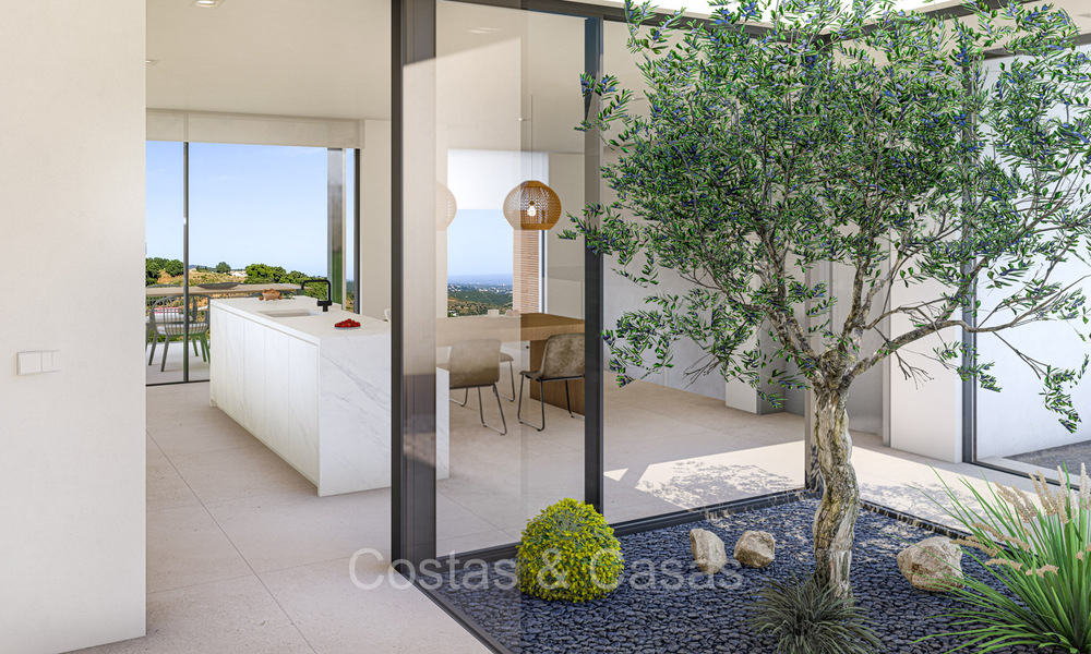 Modern new build villas for sale with stunning sea views in Marbella, close to the beaches and centre 72576