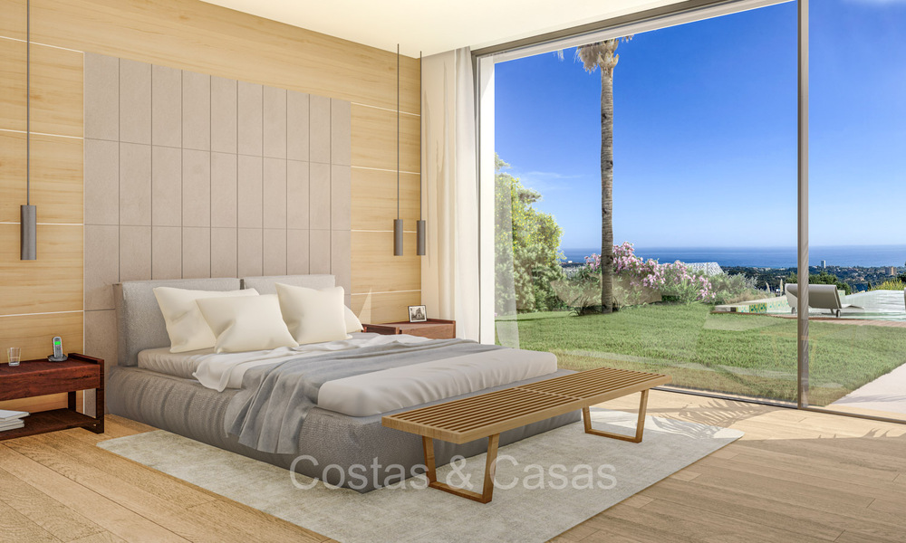 Modern new build villas for sale with stunning sea views in Marbella, close to the beaches and centre 72579