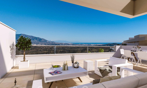 New modern apartments for sale with stunning sea- golf- and mountain views in golf resort in La Cala de Mijas - Costa del Sol 32600