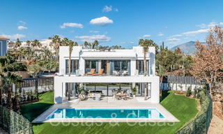 Contemporary luxury villas for sale at walking distance from a prominent golf club, on the New Golden Mile between Marbella and Estepona 69289 