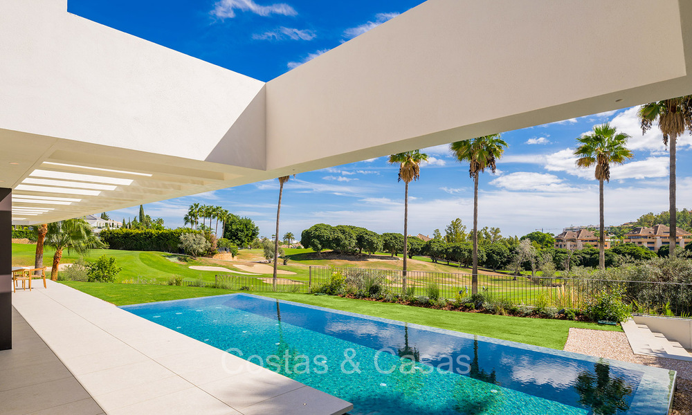 New, ultra-modern luxury villa for sale with architectural design, frontline golf Los Naranjos in Nueva Andalucia, Marbella 73098