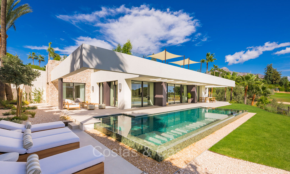 New, ultra-modern luxury villa for sale with architectural design, frontline golf Los Naranjos in Nueva Andalucia, Marbella 73099