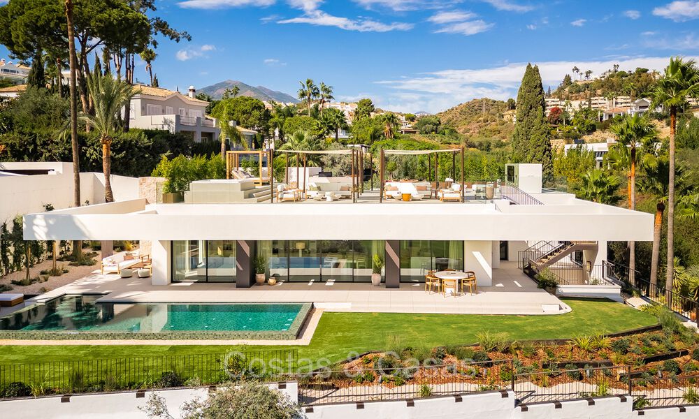 New, ultra-modern luxury villa for sale with architectural design, frontline golf Los Naranjos in Nueva Andalucia, Marbella 73121