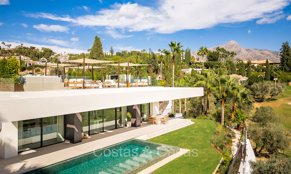 New, ultra-modern luxury villa for sale with architectural design, frontline golf Los Naranjos in Nueva Andalucia, Marbella 73122