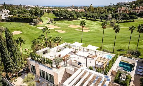 New, ultra-modern luxury villa for sale with architectural design, frontline golf Los Naranjos in Nueva Andalucia, Marbella 73123