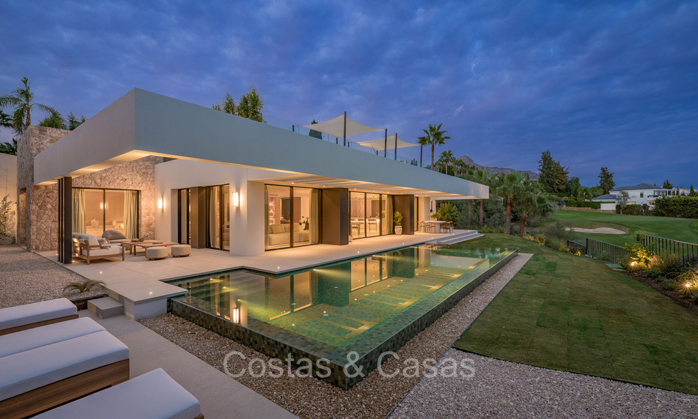 New, ultra-modern luxury villa for sale with architectural design, frontline golf Los Naranjos in Nueva Andalucia, Marbella 73124