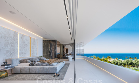 Resale! Ready to move in. Luxury villa for sale in an innovative development consisting of 12 state-of-the-art villas with sea views, on Marbella's Golden Mile 47764