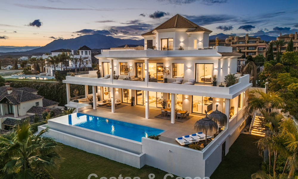 Exclusive designer villa with panoramic sea views for sale in the a five-star golf resort in Marbella - Benahavis 74768