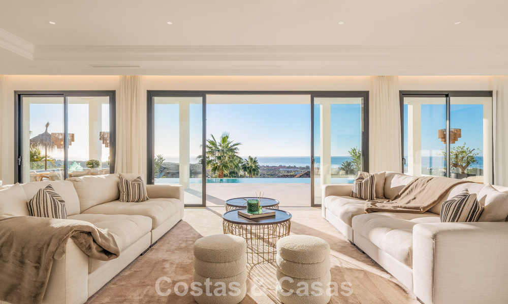 Exclusive designer villa with panoramic sea views for sale in the a five-star golf resort in Marbella - Benahavis 74771