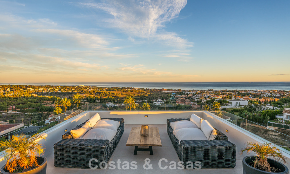 Exclusive designer villa with panoramic sea views for sale in the a five-star golf resort in Marbella - Benahavis 74803