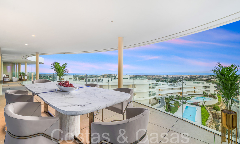 Prestigious, luxury apartment for sale with stunning sea, golf and mountain views in Marbella - Benahavis 70581