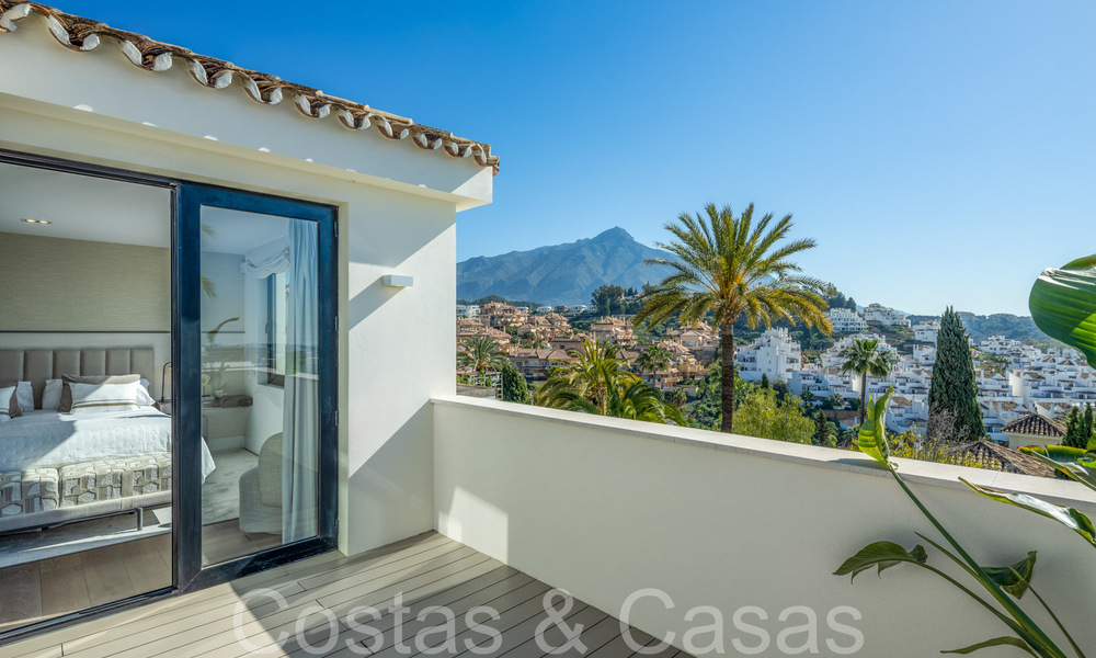 Stylishly renovated luxury villa with sea views for sale in Nueva Andalucia's golf valley, Marbella 67745