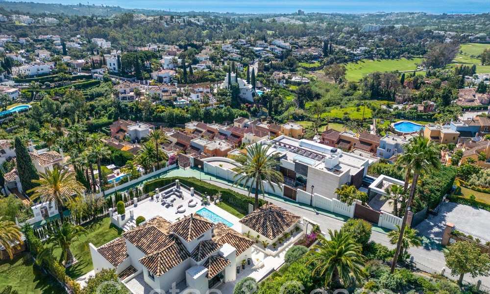 Stylishly renovated luxury villa with sea views for sale in Nueva Andalucia's golf valley, Marbella 67754