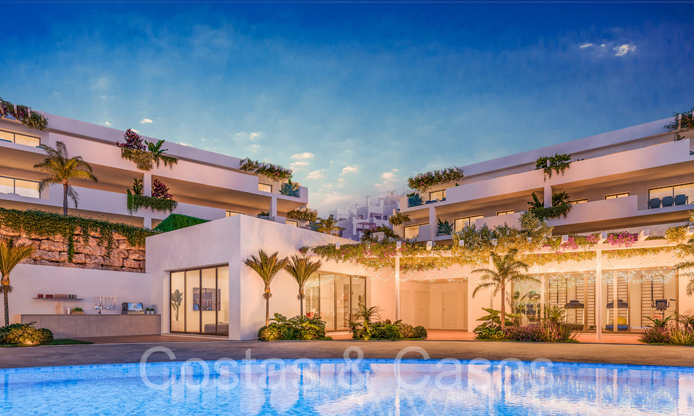 Contemporary front-line golf apartments with sea views in a new complex in Casares, Costa del Sol 67854