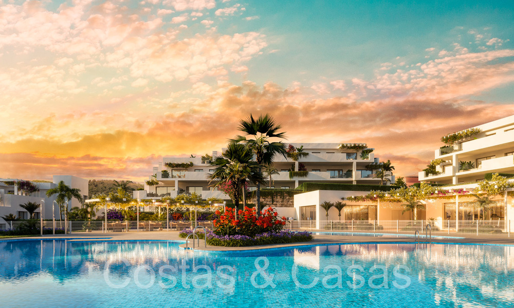 Contemporary front-line golf apartments with sea views in a new complex in Casares, Costa del Sol 67855