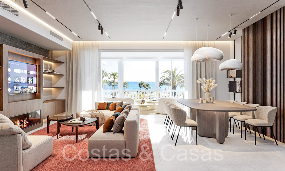 Sophisticated renovated apartment for sale in Las Dunas Park, an exclusive beach resort between Marbella and Estepona 67860