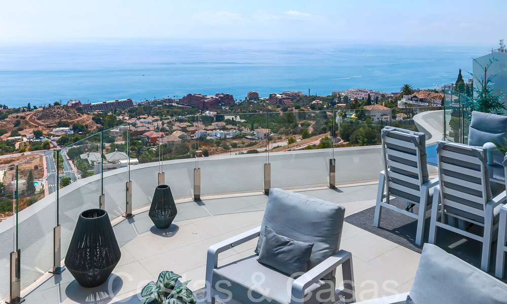 Luxurious, modern, duplex penthouse with panoramic sea views for sale in Benalmadena, Costa del Sol 68021