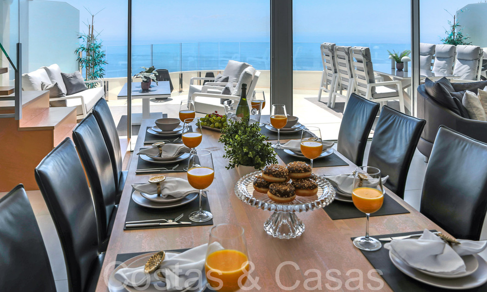 Luxurious, modern, duplex penthouse with panoramic sea views for sale in Benalmadena, Costa del Sol 68039