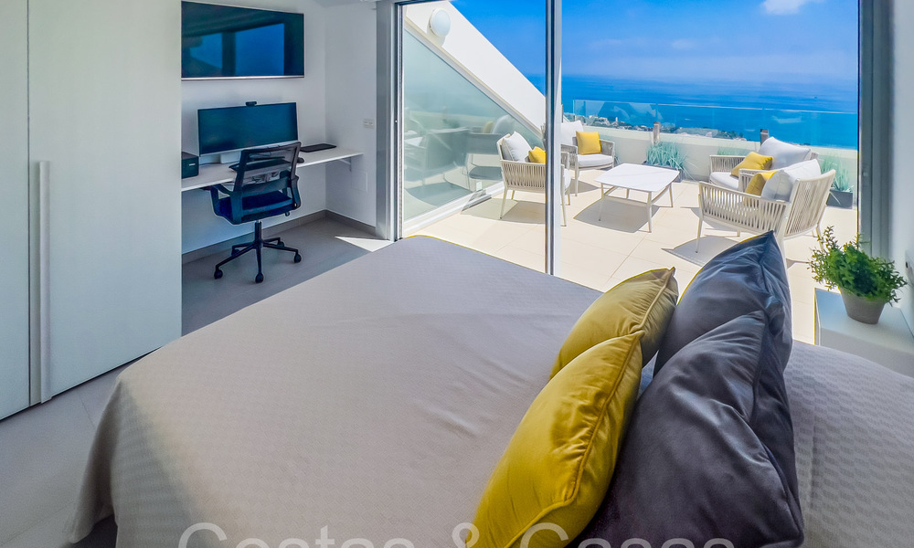 Luxurious, modern, duplex penthouse with panoramic sea views for sale in Benalmadena, Costa del Sol 68043