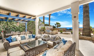 Luxury villa with open sea views for sale, right on the beach on Marbella's prestigious Golden Mile 68360 