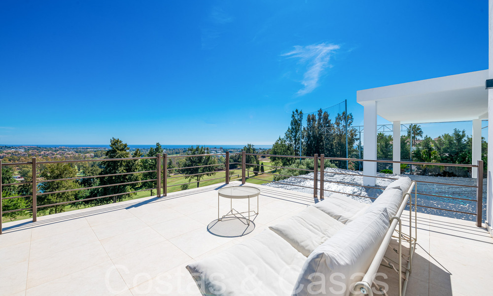 Ready to move, high-end designer villa for sale, frontline golf with sea views in Benahavis - Marbella 68411