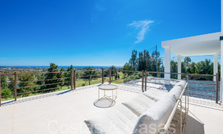 Ready to move, high-end designer villa for sale, frontline golf with sea views in Benahavis - Marbella 68411 