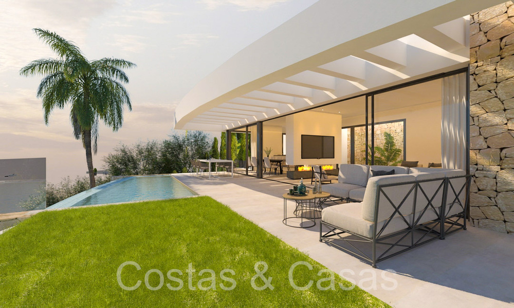 Off-plan villa project with panoramic sea views for sale in the hills of Mijas Pueblo, Costa del Sol 69733