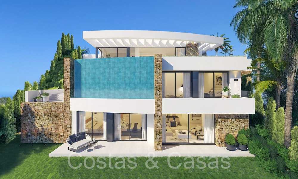 Off-plan villa project with panoramic sea views for sale in the hills of Mijas Pueblo, Costa del Sol 69734