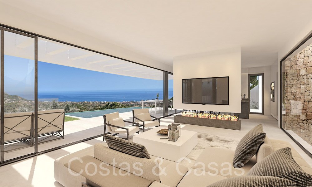 Off-plan villa project with panoramic sea views for sale in the hills of Mijas Pueblo, Costa del Sol 69738